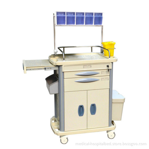 Anaesthetic Medical Trolleys With Plastic Top Board , 2 Drawers
